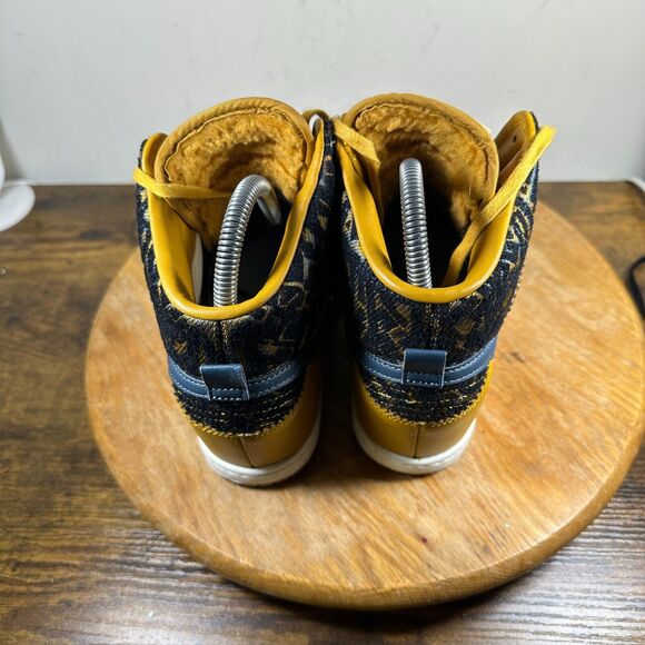 Nike Dunk Sky Hi‎ Premium Gold Suede Women's Size 8.5 Shoes Sneakers 585560-700 - Picture 4 of 9